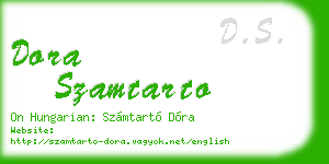 dora szamtarto business card