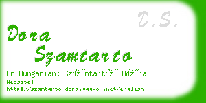 dora szamtarto business card